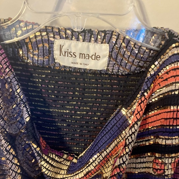 Abstract Design Metallic Top Colorful - Picture 3 of 4